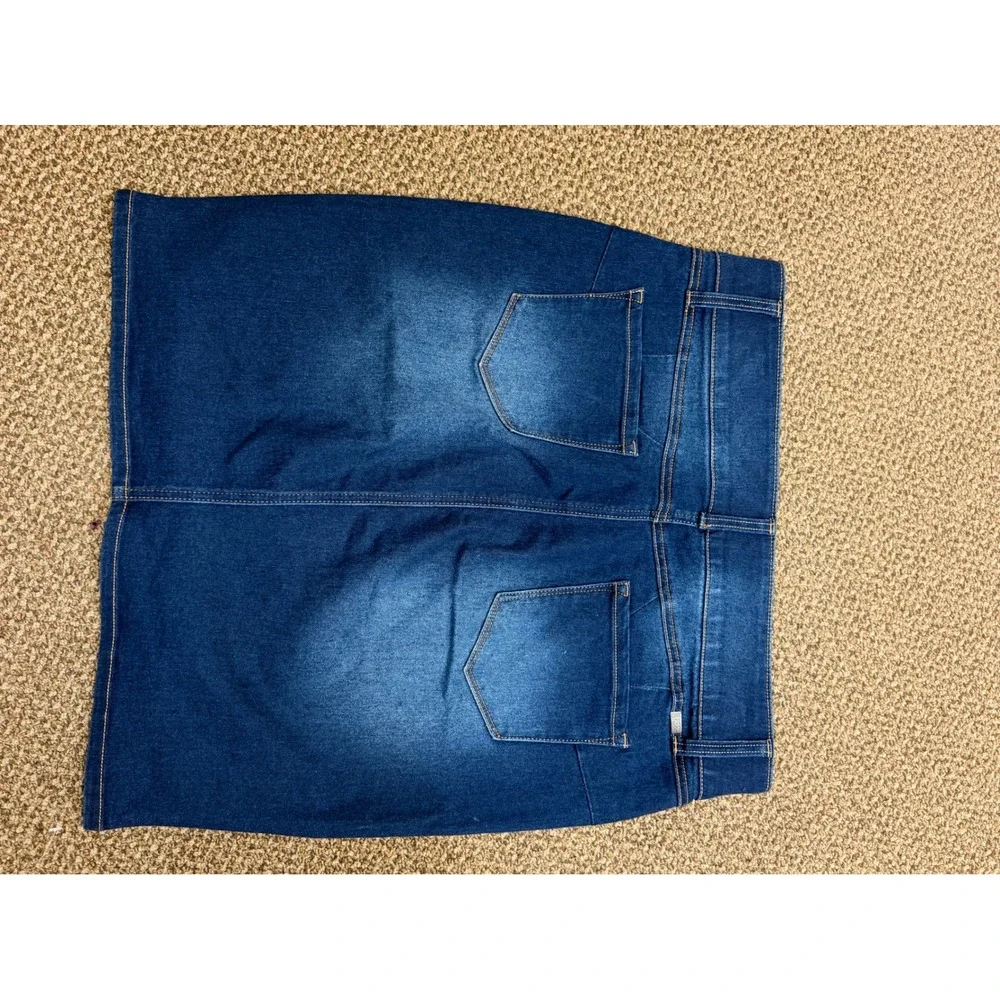 1822 Denim Women Blue Wash Classic Fit Denim Pencil Skirt Size‎ 16